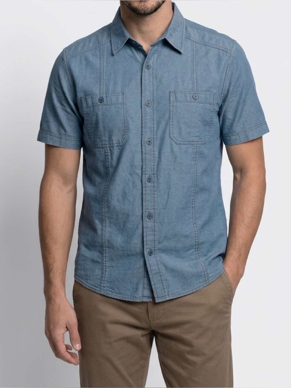 Esprit Men’s Short Sleeve Button Down Shirt